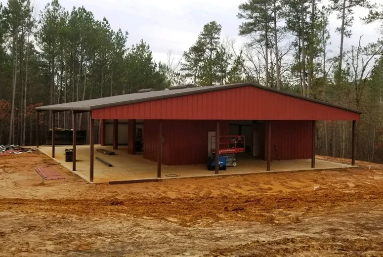 erecting a metal shed
